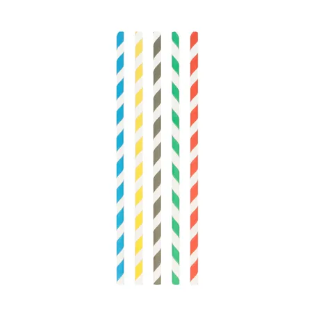 PAILLES À FRANGES SOUS SACHETS PAPER  Ø0,80x23,5 CM ASSORTI PAPIER (3000 UNITÉ)
