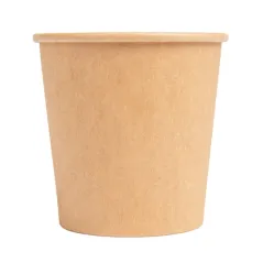 GOBELETS BOISSONS CHAUDES 1 PAROI  120 ML - 4 oz 230 + 18 PE G/M2 Ø6,2/4,5x6 CM MARRON CARTON (1000 UNITÉ)