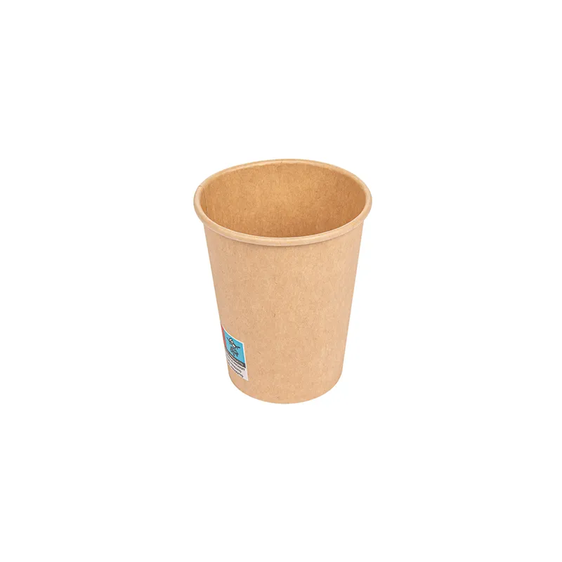 GOBELETS BOISSONS CHAUDES 1 PAROI  180 ML - 6 oz 260 + 18 PE G/M2 Ø7,2/5,3x7,8 CM MARRON CARTON (1000 UNITÉ)