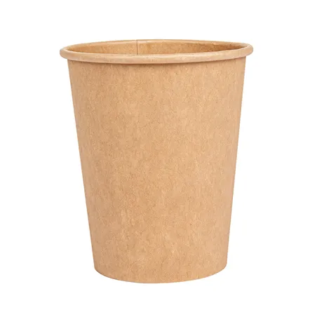 GOBELETS BOISSONS CHAUDES 1 PAROI  240 ML - 8 oz 280 + 18 PE G/M2 Ø8/5,6x9,2 CM MARRON CARTON (1000 UNITÉ)
