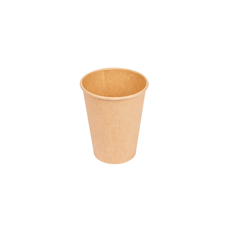 GOBELETS BOISSONS CHAUDES 1 PAROI  360 ML - 12 oz 300 + 18 PE G/M2 Ø9/6x11 CM MARRON CARTON (1000 UNITÉ)
