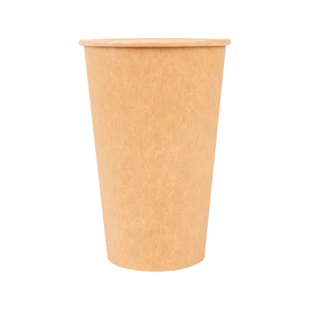 GOBELETS BOISSONS CHAUDES 1 PAROI  480 ML - 16 oz 300 + 18 PE G/M2 Ø9/6x13,2 CM MARRON CARTON (1000 UNITÉ)