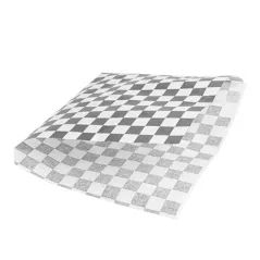 PAPIER INGRAISSABLES OUVERT 2 CÔTÉS 'BLACK FITIPALDI' 34 G/M2 13x14 CM BLANC PARCH.INGRAISSABLE (1000 UNITÉ)