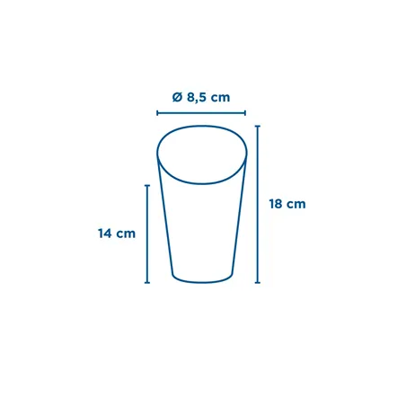 GOBELETS A FRITES OUVERTS  22 OZ - 660 ML 250 + 20PE G/M2 Ø8,5x18 CM MARRON CARTON (1000 UNITÉ)