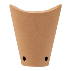 GOBELETS À FRITES AVEC FERMETURE  12 OZ - 360 ML 200 + 25PE G/M2 6,7x12,5 CM MARRON CARTON (2500 UNITÉ)