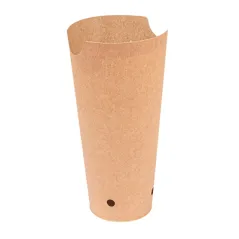 GOBELETS À FRITES AVEC FERMETURE  22 OZ - 660 ML 200 + 25PE G/M2 8,5x18 CM MARRON CARTON (1000 UNITÉ)