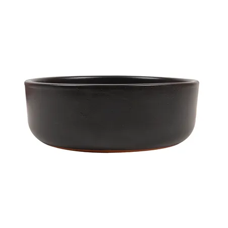 RÉCIPIENTS EN FAÏENCE POUR SALADES  812 ML Ø17,1x5,38 CM NOIR CERAMIQUE (8 UNITÉ)