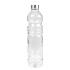 BOUTEILLE + COUVERCLE INOX WAKI GLASS 1080 ML Ø8,2x32 CM TRANSPARENT VERRE (24 UNITÉ)