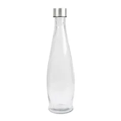 BOUTEILLE + COUVERCLE INOX WAKI GLASS 930 ML Ø9x32 CM TRANSPARENT VERRE (24 UNITÉ)