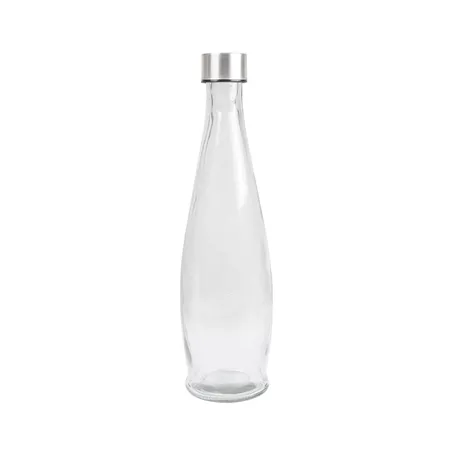 BOUTEILLE + COUVERCLE INOX WAKI GLASS 930 ML Ø9x32 CM TRANSPARENT VERRE (24 UNITÉ)