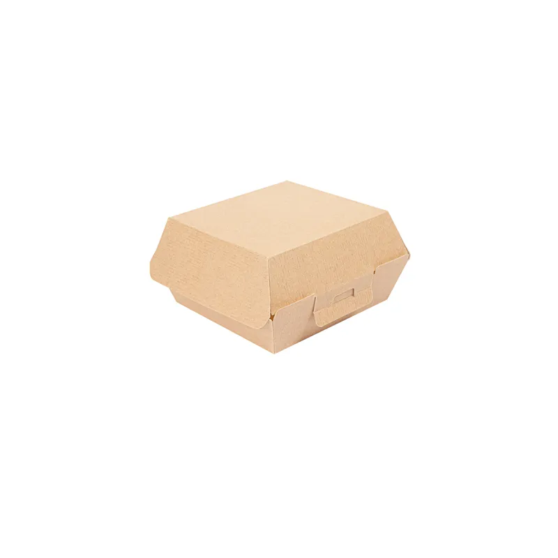 BOÎTES HAMBURGER THEPACK  13x12,5x6,2 CM (S) NATUREL CARTON NANO-MICRO (450 UNITÉ)