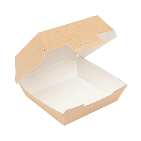 BOÎTES HAMBURGER THEPACK  13x12,5x6,2 CM (S) NATUREL CARTON NANO-MICRO (450 UNITÉ)