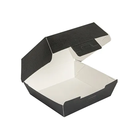 BOÎTES HAMBURGER THEPACK  13x12,5x6,2 CM (S) NOIR CARTON NANO-MICRO (450 UNITÉ)