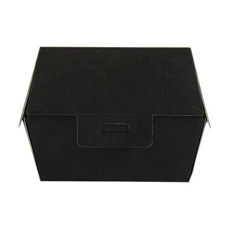 BOÎTES HAMBURGER THEPACK  13x12,5x9 CM (M) NOIR CARTON NANO-MICRO (500 UNITÉ)