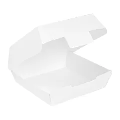 BOÎTES HAMBURGER THEPACK  14,2x13,7x6,1 CM (L) BLANC CARTON NANO-MICRO (500 UNITÉ)