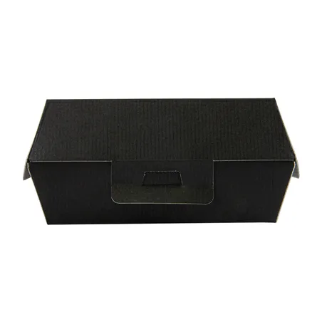 BOÎTES HAMBURGER THEPACK  14,2x13,7x6,1 CM (L) NOIR CARTON NANO-MICRO (500 UNITÉ)