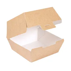BOÎTES HAMBURGER THEPACK  220 G/M2 14,4x13,6x9,2 CM (L+) NATUREL CARTON NANO-MICRO (500 UNITÉ)