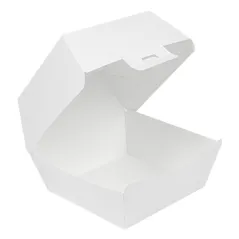 BOÎTES HAMBURGER THEPACK  230 G/M2 14,4x13,6x9,2 CM (L+) BLANC CARTON NANO-MICRO (500 UNITÉ)