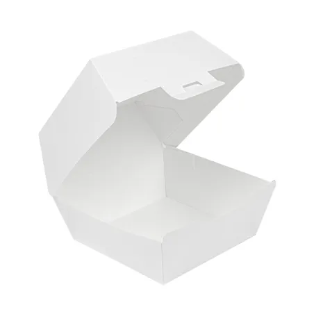 BOÎTES HAMBURGER THEPACK  230 G/M2 14,4x13,6x9,2 CM (L+) BLANC CARTON NANO-MICRO (500 UNITÉ)