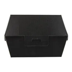 BOÎTES HAMBURGER THEPACK  14,4x13,6x9,2 CM (L+) NOIR CARTON NANO-MICRO (500 UNITÉ)