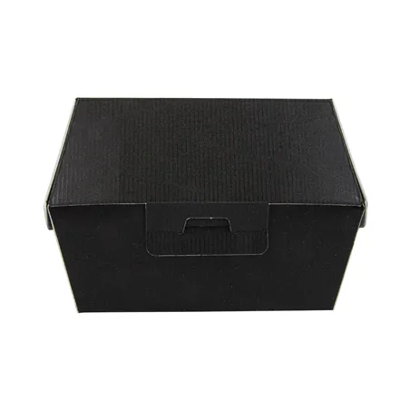 BOÎTES HAMBURGER THEPACK  14,4x13,6x9,2 CM (L+) NOIR CARTON NANO-MICRO (500 UNITÉ)