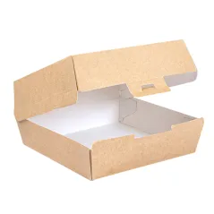 BOÎTES HAMBURGER THEPACK  17,6x16,8x7,8 CM (XL WIDER) NATUREL CARTON NANO-MICRO (300 UNITÉ)