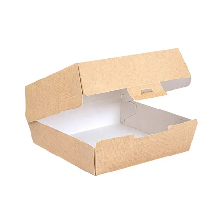 BOÎTES HAMBURGER THEPACK  17,6x16,8x7,8 CM (XL WIDER) NATUREL CARTON NANO-MICRO (300 UNITÉ)
