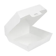 BOÎTES HAMBURGER THEPACK  17,6x16,8x7,8 CM (XL WIDER) BLANC CARTON NANO-MICRO (300 UNITÉ)