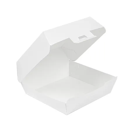 BOÎTES HAMBURGER THEPACK  17,6x16,8x7,8 CM (XL WIDER) BLANC CARTON NANO-MICRO (300 UNITÉ)