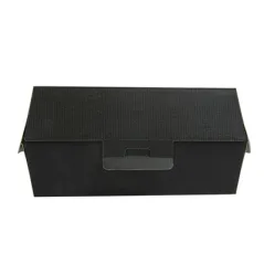 BOÎTES HAMBURGER THEPACK  17,6x16,8x7,8 CM (XL WIDER) NOIR CARTON NANO-MICRO (300 UNITÉ)