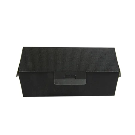 BOÎTES HAMBURGER THEPACK  17,6x16,8x7,8 CM (XL WIDER) NOIR CARTON NANO-MICRO (300 UNITÉ)