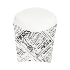 BOÎTES À FRITES STANDARD THEPACK 'TIMES' 135 G 13x8x13,5 CM BLANC CARTON NANO-MICRO (1200 UNITÉ)