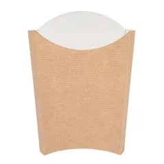 BOÎTES À FRITES JUMBO THEPACK 165 G 13,5x8,5x16 CM NATUREL CARTON NANO-MICRO (1200 UNITÉ)