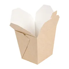 RÉCIPIENTS MULTIUSAGES MICRO-ONDABLES THEPACK 480 ML 7,7x5,7x9 CM NATUREL CARTON NANO-MICRO + PP (480 UNITÉ)