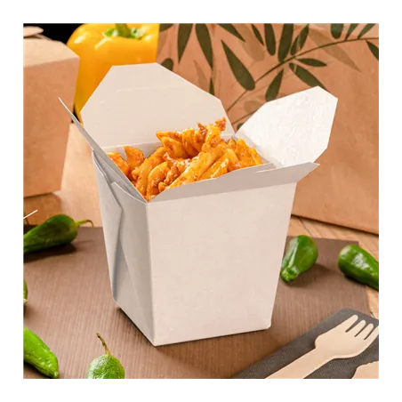 RÉCIPIENTS MULTIUSAGES MICRO-ONDABLES THEPACK 780 ML 230 + 12PP G/M2 8x7x10,5 CM BLANC CARTON NANO-MICRO + PP (480 UNITÉ)