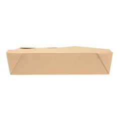 BOÎTES AMÉRICAINES MICRO-ONDABLES THEPACK 1470 ML 19,6x14x4,5 CM NATUREL CARTON NANO-MICRO + PP (300 UNITÉ)