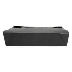 BOÎTES AMÉRICAINES MICRO-ONDABLES THEPACK 1470 ML 19,6x14x4,5 CM NOIR CARTON NANO-MICRO + PP (300 UNITÉ)