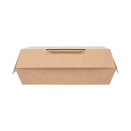 BOÎTES "LUNCH BOX" THEPACK  19,5x11,5x6,5 CM NATUREL CARTON NANO-MICRO (300 UNITÉ)