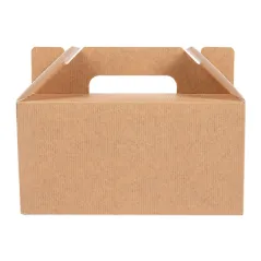 BOÎTES TRANSPORT DE REPAS THEPACK  18x12x9 CM NATUREL CARTON NANO-MICRO (100 UNITÉ)
