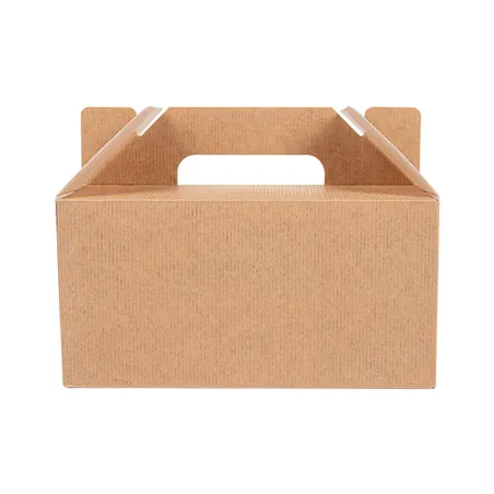 BOÎTES TRANSPORT DE REPAS THEPACK  18x12x9 CM NATUREL CARTON NANO-MICRO (100 UNITÉ)