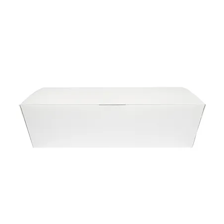 BOÎTES "LUNCH BOX" COUVERCLES THEPACK 1500 ML (48 oz) 21x18x5,5 CM BLANC CARTON NANO-MICRO (360 UNITÉ)