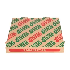 BOÎTES PIZZA   33x33x3,8 CM NATUREL CARTON MICROCANAL (100 UNITÉ)