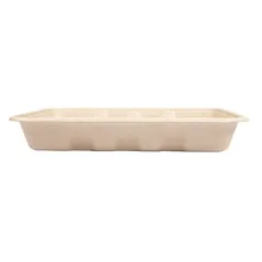 PLATEAUX BIONIC 600 ML 22x16x3,5 CM NATUREL BAGASSE (400 UNITÉ)