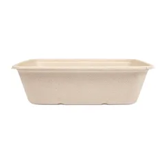 PLATEAUX BIONIC 1250 ML 20x18,5x5,5 CM NATUREL BAGASSE (400 UNITÉ)