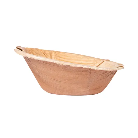 BOL OVALE COURBE ARECA 110 ML 12x8,6x5 CM NATUREL ARECA (200 UNITÉ)
