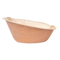 BOL OVALE COURBE ARECA 160 ML 14x10x6,4 CM NATUREL ARECA (200 UNITÉ)