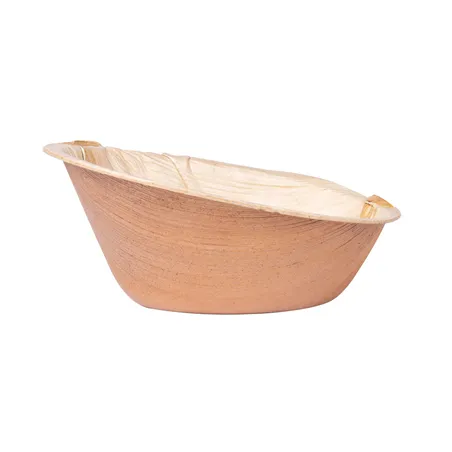 BOL OVALE COURBE ARECA 160 ML 14x10x6,4 CM NATUREL ARECA (200 UNITÉ)
