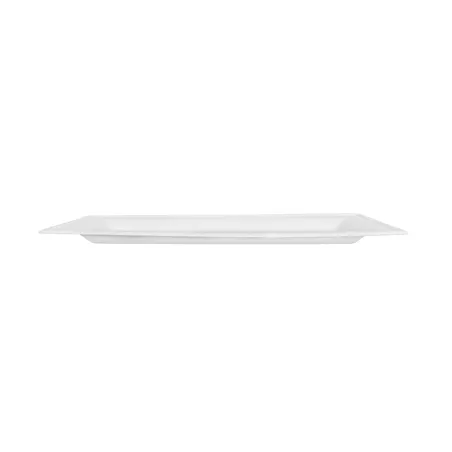 ASSIETTES RECTANGULAIRES BIONIC  26x13x1 CM BLANC BAGASSE (500 UNITÉ)
