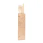 SET 3/1 COUVERTS +SERVIETTE WOOD 'MAKAN' 16 CM NATUREL BOIS (100 UNITÉ) SET 3/1 COUVERTS +SERVIETTE