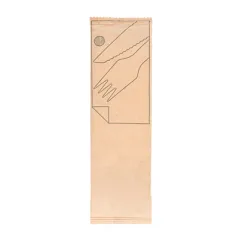 SET 3/1 COUVERTS +SERVIETTE WOOD 'MAKAN'  16 CM NATUREL BOIS (100 UNITÉ)